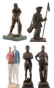 CRICKET CLUB HOUSE: COLLECTABLE EPHEMERA including, COLD CAST BRONZE SCULPTURE OF W. G. GRACE, on