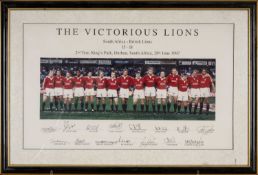 RUGBY UNION CLUB HOUSE: 'THE VICTORIOUS LIONS, SOUTH AFRICA V BRITISH LIONS' COMMEMORATIVE