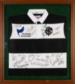 RUGBY UNION CLUB HOUSE: SIGNED BARBARIANS JERSEY, Barbarians vs Springboks 2000, Millenium Stadium