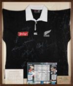 THE RUGBY CLUB HOUSE: SIGNED NEW ZEALAND INTERNATIONAL JERSEY 1996-1997, signed in silver ink by the