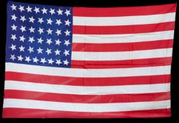 MILITARY CLUB HOUSE: RARE UNITED STATES 44-STARS SILK PRINTED FLAG circa 1891-1896, Wyoming