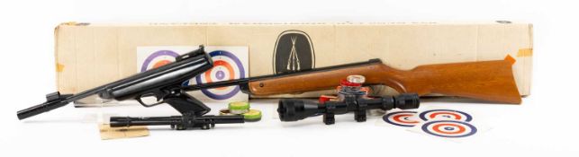 SHOOTING CLUB HOUSE: BSA SCORPION .22 AIR PISTOL with BSA 4x15 scope, and BSA METEOR .22 AIR RIFLE
