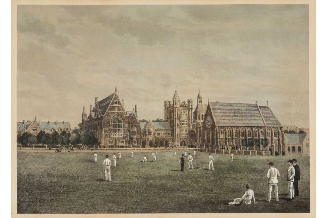 CRICKET CLUB HOUSE: ARTWORK COLLECTION including, TWO CRICKET THEMED OILS ON CANVAS, Peter Deighan - - Image 7 of 14