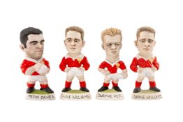 RUGBY UNION CLUB HOUSE: THE WORLD OF GROGGS FIGURES Shane Williams, Dwayne Peel, and Mefin Davies,