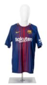 FOOTBALL CLUB HOUSE: SIGNED LIONEL MESSI BARCELONA SHIRT 2017, Nike Dri-FIT shirt for La Liga,