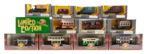 MODEL CLUB HOUSE: CORGI METAL DIECAST & OTHER VEHICLES, to include classic UK trams (10), and