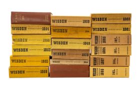 CRICKET CLUB HOUSE: SELECTION OF EARLY WISDEN CRICKETERS' ALMANACKS, 1913, '34, '39, '46, '47, '48 -