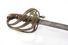 MILITARY CLUB HOUSE: VICTORIAN P.1854 INFANTRY OFFICERS SWORD, ricasso stamped 'B13' below crown,