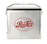 ADVERTISING CLUB HOUSE: VINTAGE AMERICAN PEPSI METAL COOLER, c. 1950s/60s Provenance: consigned from