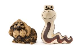 RUGBY UNION CLUB HOUSE:: THE GROGG SHOP RICHARD HUGHES dog, inscribed 'John Hughes, Wales'