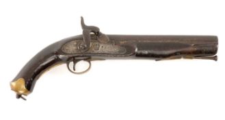 MILITARY CLUB HOUSE: TOWER PERCUSSION .800 SERVICE PISTOL, early 19th C., 8 7/8