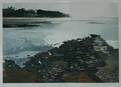 PHILIP GREENWOOD, limited edition 232/350 coloured lithograph, titled verso 'Lleyn Sunset',