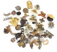 QUANTITY OF MILITARY CAP BADGES AND OTHER MIXED BADGES Provenance: private collection Cheshire