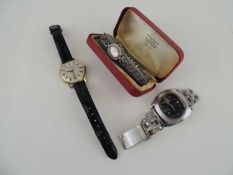 SEIKO AUTOMATIC GENT'S DAY DATE STAINLESS STEEL WRIWATCH. Comments: currently ticking. Also a ROTARY