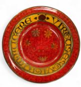 WILLIAM S MYCOCK FOR PILKINGTON, A ROYAL LANCASTRIAN LUSTRE BOWL, dated 1921, the centre detailed