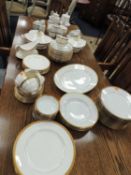 ROYAL DOULTON ROYAL GOLD DINNER & TEAWARE, similar Ginori gold bordered dinner plates, dessert