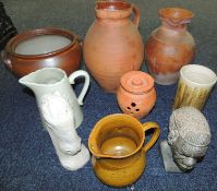 ASSORTED RUSTIC KITCHEN POTTERY etc