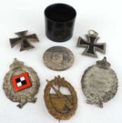 GERMAN FIRST WORLD WAR IRON CROSS, 2ND CLASS, also a Second World War German Iron Cross, 2nd