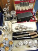 ASSORTED SILVER PLATED WARE including cased cutlery Provenance: private collection Cheshire