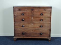 MAHOGANY CHEST OF DRAWERS, early 19th century, 120 (h) x 125 (w) x 57.5cms (d) Provenance: private