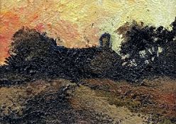 ‡ STEPHEN JOHN OWEN (Welsh 20th/21st century) oil on board - Llanfaglan Church, 13.5 x 18.5cms