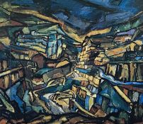 PETER PRENDERGAST (1946-2007) limited edition (33/75) colour print - North Wales quarry scene,