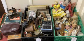 ASSORTED COLLECTABLES, including world dolls and puppets, various games, scales, prints,