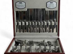 VINERS CANTEEN OF BEAD PATTERN CUTLERY for six persons, 44 pieces Provenance: private collection