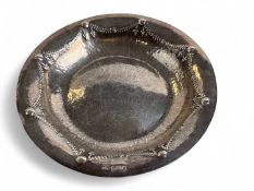HAND HAMMERED SILVER DISH, Philip Frederick Alexander, London 1903, 18.5cms, 186g Provenance: