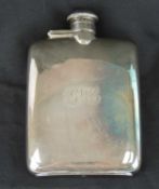 GEORGE VI SILVER HIP FLASK, with hinged screw cap, by Atkin Bros., Sheffield 1946, 13cm (h), 161g