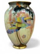 CARLTON WARE SKETCHING BIRD VASE, on a cream ground, 20cm (h) Provenance: private collection Powys