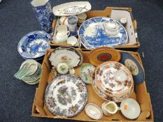 ASSORTED CERAMICS, Dutch Delft circular blue & white charger, Bridgwood teaware, Loselware blue &