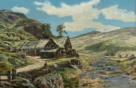 FREDERICK WILLIAM HAYES (British 1848-1918) oil on canvas - entitled verso 'The Old Mill at