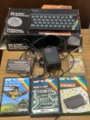 SINCLAIR ZX SPECTRUM PERSONAL COMPUTER, boxed, with power supply and five cassettes Provenance: