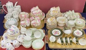 LARGE ASSORTMENT OF TEAWARE, including Windsor, Crown Staffordshire, Imperial, Gainsborough, etc.,
