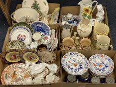 LARGE ASSORTMENT OF MIXED CERAMICS, including tableware, decorative plates, ornaments, vases,