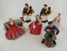 SIX ROYAL DOULTON FIGURINES including 'Sweet' and 'Twenty' Provenance: private collection Cheshire