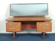 G PLAN TEAK 'FLOATING ISLAND' DRESSING TABLE, c. 1970's, 153 (w) x 51cmd (d) Provenance: private