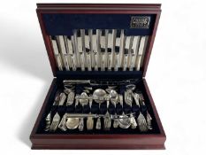 CARRS OF SHEFFIELD STERLING SILVER CANTEEN OF CUTLERY, Sheffield 2000, Grecian pattern, twelve place