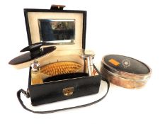 VICTORIAN LARGE OVAL SILVER TRINKET BOX with tortoiseshell cover, Mappin & Webb, Birmingham 1899, 13