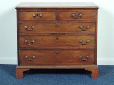 GEORGE III MAHOGANY CHEST OF DRAWERS, c. 1800-20, 84 (h) x 93 (w) x 51cms (d) Provenance: private