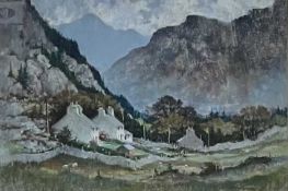 GERALD V GADD, (British 20th century), two pastels, titled verso 'Cottages Corris', 36cm x 53cm, and