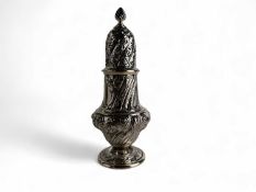 VICTORIAN SILVER SUGAR SIFTER, Thomas Bradbury & Sons, London 1890, 22cms (h), 310g Provenance: