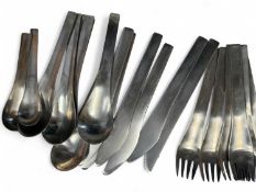 GEORG JENSEN 'BLUE SHARK' STAINLESS STEEL CUTLERY, designed by Svend Siune, model no. 325,