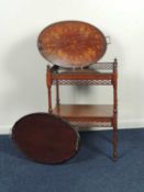 CHIPPENDALE REVIVAL MAHOGANY TWO-TIER WHATNOT, early 20th century, 83 (h) x 57 (w) x 38cms (d);