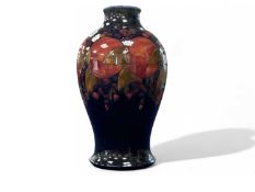 MOORCROFT LARGE POMEGRANATE PATTERN VASE, base signed and with impressed marks, 32cms (h)