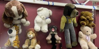 EIGHT LARGE SOFT TOY ANIMALS Provenance: private collection Cheshire
