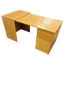 ANSAGER MOBLER (DENMARK) AM450 'HOME OFFICE', folding desk finished in beech, when closed 81cm (