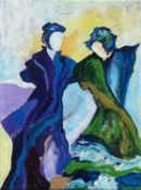 ‡ BEA WISSINGH (Dutch, b. 1956) oil on canvas - entitled 'Awn i'r Ddawns -To the Ball We'll Go',