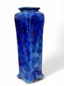 MARTIN BROTHERS STONEWARE VASE, by Robert Wallace Martin, slightly waisted square section